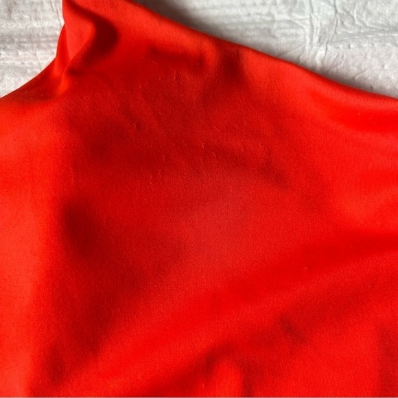 Athleta Women Swim Suit 1 Piece Large Floral Red Nylon Lycra Spandex - Picture 3 of 8